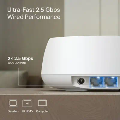 TP-Link DECO BE25(2-PACK) système Wi-Fi maillé Bi-bande (2,4 GHz / 5 GHz) Wi-Fi 7 (802.11be) Blanc I - Borne Wifi - visuel 5