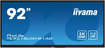 Livraison gratuite Ecran Numérique Interactif iiyama 2,32 m (91.5")