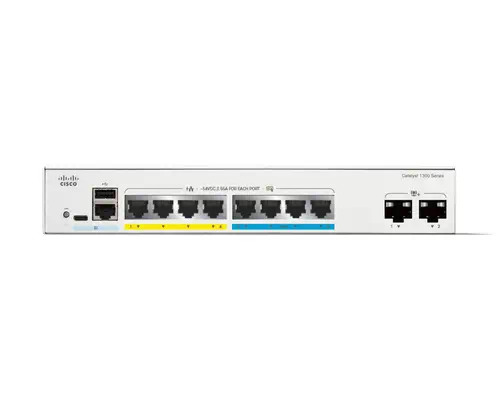 Cisco Catalyst C1300-8MGP-2X commutateur réseau Géré L2/L3 Gigabit Cisco - visuel 1 - hello RSE - PORTS DU COMMUTATEUR