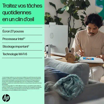 HP 27-cr0008nf Intel® Core™ i5 i5-1335U 68,6 cm (27") 1920 x 1080 pixels PC All-in-One 16 Go DDR4-SD - Ordinateur tout en un - visuel 9