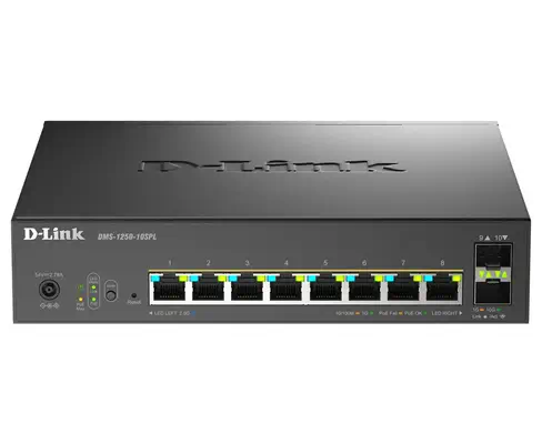 D-Link DMS-1250-10SPL Géré 2.5G Ethernet (100/1000/2500) Connexion Ethernet, D-Link - visuel 1 - hello RSE - Alimentation électrique améliorée