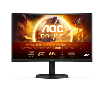 AOC G4 C27G4ZXU écran plat de PC 68,6 cm (27") 1920 x 1080 pixels Full HD LED Noir - Ecran Ordinateur - visuel 1