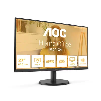 AOC B3 U27B3M écran plat de PC 68,6 cm (27") 3840 x 2160 pixels 4K Ultra HD LCD Noir - Ecran Ordinateur - visuel 1