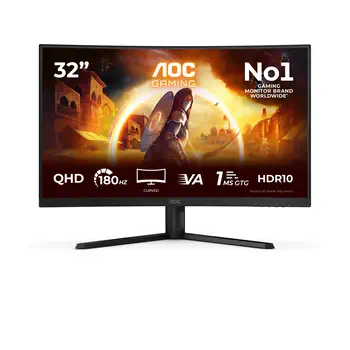 Achat responsable AOC G4 CQ32G4VE écran plat de PC 80 cm (31.5") 2560 x 1440 pixels Quad HD LCD Noir, Gris