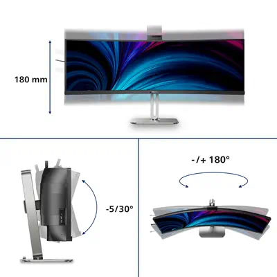 Philips 49B2U6903CH/00 écran plat de PC 124,5 cm (49") 5120 x 1440 pixels Dual QHD LCD Gris - Ecran Ordinateur - visuel 10