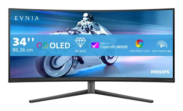 Philips Evnia 34M2C6500/00 écran plat de PC 86,4 cm (34") 3440 x 1440 pixels Wide Quad HD QD-OLED Gr - Ecran Ordinateur - visuel 9