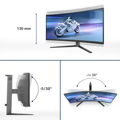 Philips Evnia 34M2C6500/00 écran plat de PC 86,4 cm (34") 3440 x 1440 pixels Wide Quad HD QD-OLED Gr - Ecran Ordinateur - visuel 7