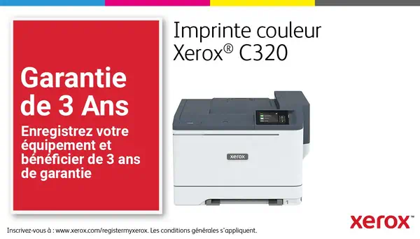 Xerox C320 Imprimante recto verso sans fil A4 33 ppm, PS3 PCL5e/6, 2 magasins Total 251 feuilles - Imprimante Laser - visuel 8