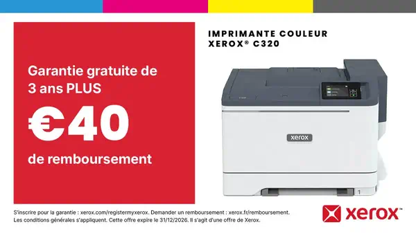 Xerox C320 Imprimante recto verso sans fil A4 33 ppm, PS3 PCL5e/6, 2 magasins Total 251 feuilles - Imprimante Laser - visuel 2