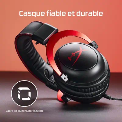 Casque HyperX Cloud II - Jeux (noir rouge) - Clavier - visuel 7