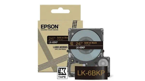 Epson LK-6BKP Noir, Or - Papier - visuel 1