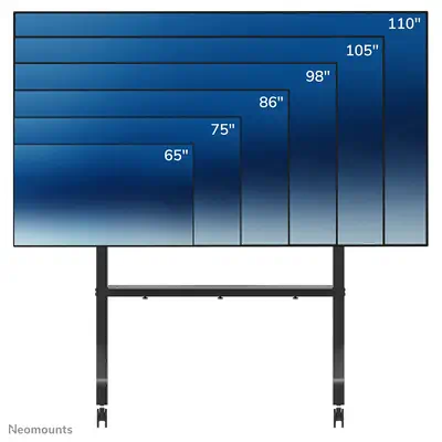 Neomounts FL50-575BL1 Support au sol mobile pour écran 65-115" - installation rapide - TÜV - Accessoire Vidéoprojecteur - visuel 3