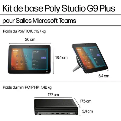 Kit de base Poly Studio G9 Plus pour Poly - visuel 1 - hello RSE - Une fiabilité à toute épreuve