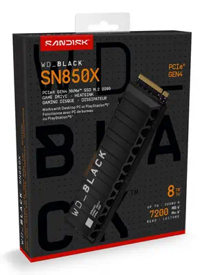 SanDisk WD_BLACK SN850X NVMe 8 To M.2 PCI Express 4.0 - Sandisk - Disque dur SSD - visuel 2