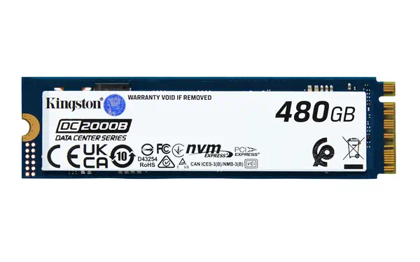 480G DC2000B PCIe 4.0 M.2 2280 Enterprise SSD Kingston - visuel 1 - hello RSE - Durabilité accrue