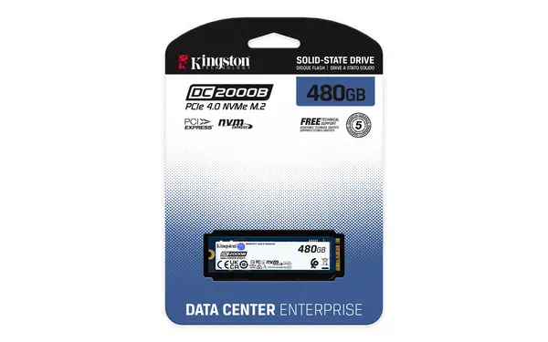 480G DC2000B PCIe 4.0 M.2 2280 Enterprise SSD Kingston - visuel 1 - hello RSE - Gestion thermique robuste