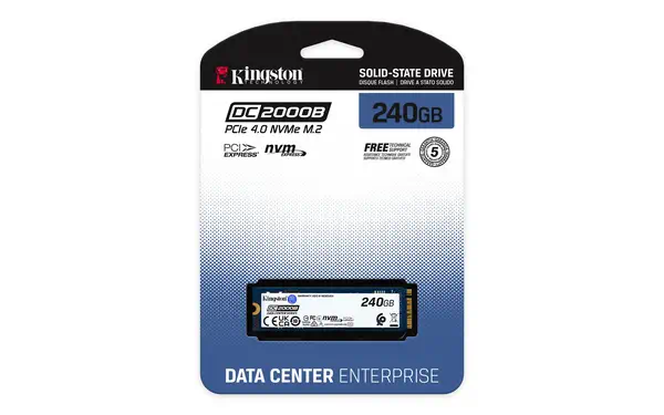 240G DC2000B PCIe 4.0 M.2 2280 Enterprise SSD Kingston - visuel 1 - hello RSE - Gestion efficace de l'énergie