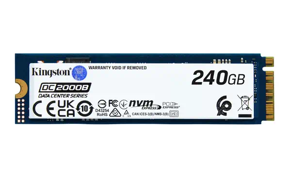 240G DC2000B PCIe 4.0 M.2 2280 Enterprise SSD Kingston - visuel 1 - hello RSE - Durabilité accrue