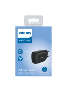 PHILIPS Chargeur secteur 18W 1 port USB Type Philips - visuel 1 - hello RSE - Puissance de sortie efficace