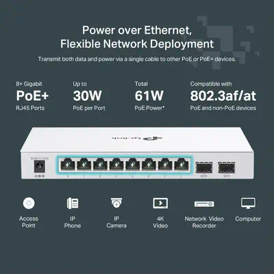 TP-Link FESTA FS310GP commutateur réseau Géré L2/L2+ Gigabit Ethernet (10/100/1000) Connexion Ethern - Switchs et Hubs - visuel 8