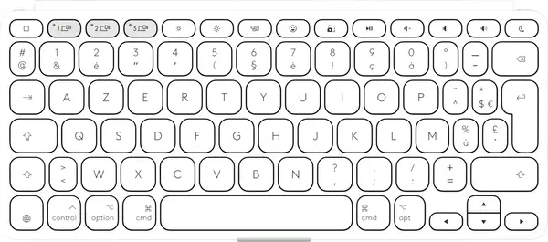 Logitech 920-013007 clavier Universel Bluetooth AZERTY Français Blanc Logitech - visuel 1 - hello RSE - Puissamment portable. Pour iPad