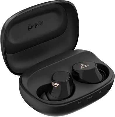 Écouteurs noirs Poly Voyager Free 20 + étui Poly - visuel 1 - hello RSE - Précision audio ultime