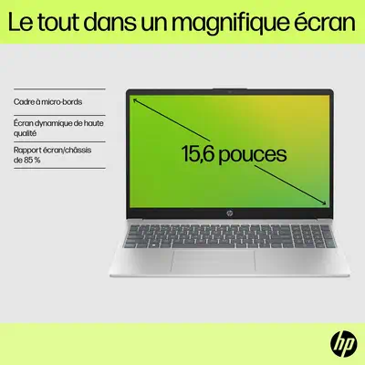 HP Laptop 15-fd0081nf Intel® Core™ i5 i5-1235U Ordinateur portable 39,6 cm (15.6") Full HD 16 Go DDR - PC Portable - visuel 2