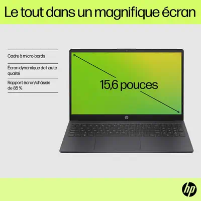 HP Laptop 15-fd0081nf Intel® Core™ i5 i5-1235U Ordinateur portable 39,6 cm (15.6") Full HD 16 Go DDR - PC Portable - visuel 3