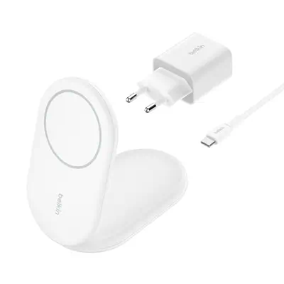 Belkin BoostCharge Écouteurs, Smartphone Blanc USB Recharge sans Belkin - visuel 1 - hello RSE - Alignement magnétique sécurisé