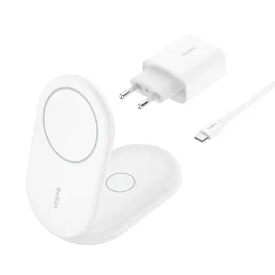 Belkin BoostCharge Écouteurs, Smartphone Blanc USB Recharge sans fil Charge rapide Intérieure - Chargeur et alimentation - visuel 1