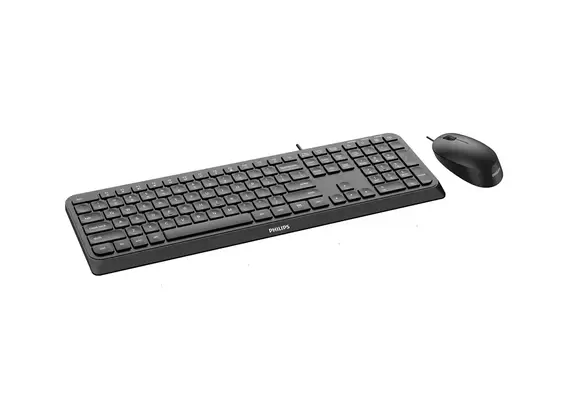 Philips 2000 series SPT6207B/19 clavier Souris incluse Universel USB AZERTY Français Noir - Pack Clavier, souris - visuel 2