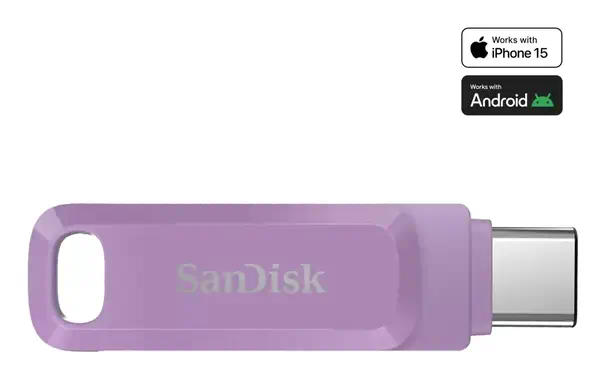 SanDisk Ultra Dual Drive Go lecteur USB flash 512 Go USB Type-C 3.2 Gen 1 (3.1 Gen 1) Lavande - Sandisk - Adaptateur stockage - visuel 1
