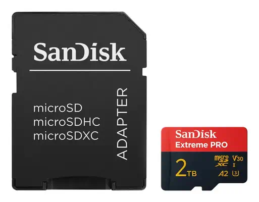 SanDisk Extreme PRO 2 To MicroSDXC UHS-I Classe 10 - Sandisk - Carte Mémoire - visuel 2