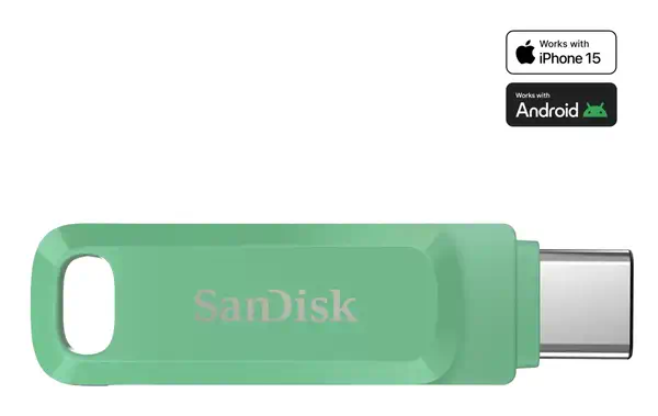 SanDisk Ultra Dual Drive Go lecteur USB flash 1 To USB Type-C 3.2 Gen 1 (3.1 Gen 1) Vert - Sandisk - Adaptateur stockage - visuel 1