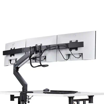 Support de Bureau pour 3 Écrans 27", VESA 75x75/100x100, Bras Articulé Réglable sans Outils, Pince e - StarTech - Support Fixe & Mobile - visuel 4