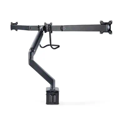 Support de Bureau pour 3 Écrans 27", VESA 75x75/100x100, Bras Articulé Réglable sans Outils, Pince e - StarTech - Support Fixe & Mobile - visuel 2