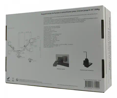 MCL MS3A99ASBA2E3520N support d'écran plat pour bureau 88,9 cm (35") Noir - Autre Accessoire pour portable - visuel 8
