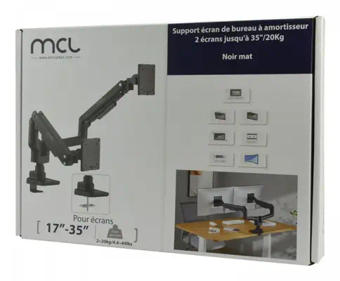 MCL MS3A99ASBA2E3520N support d'écran plat pour bureau 88,9 cm (35") Noir - Autre Accessoire pour portable - visuel 7