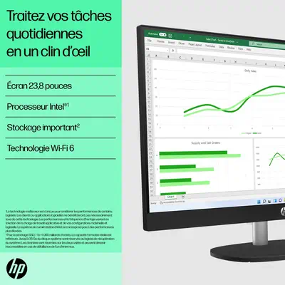 23.8 inch All-in-One 24-cr0068nf PC - HP - Ordinateur tout en un - visuel 6