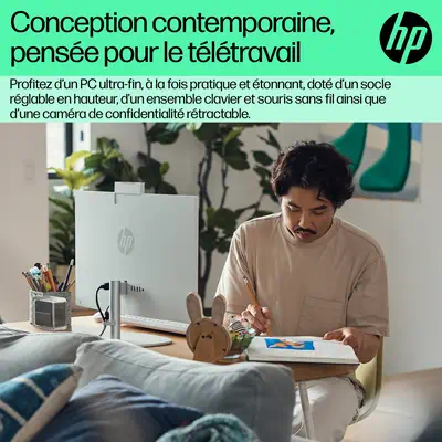 HP 24-cr0068nf Intel® Core™ i3 i3-N300 60,5 cm (23.8") 1920 x 1080 pixels PC All-in-One 8 Go DDR4-SD - Ordinateur tout en un - visuel 9