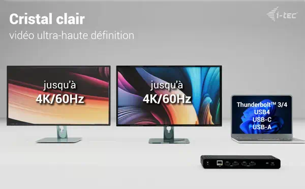 Universal Dual 4K Display Docking Station + Power Delivery 85W - I-Tec - Station d'accueil pour portable - visuel 7