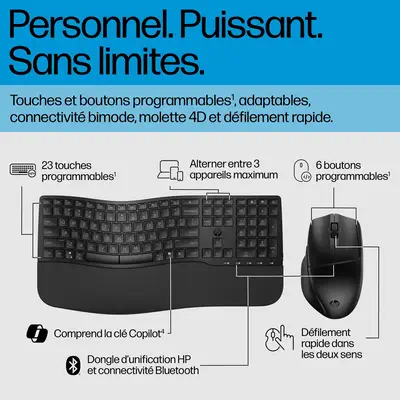 HP STORE 3PL clavier Souris incluse Bureau RF HP - visuel 1 - hello RSE - Un nettoyage simplifié