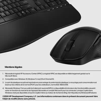 Ensemble clavier et souris hybride HP 685 Comfort HP - visuel 1 - hello RSE - Mode de défilement rapide
