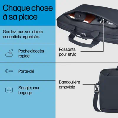 Mallette pour PC portable HP Everyday 16 pouces HP - visuel 1 - hello RSE - Sangle amovible