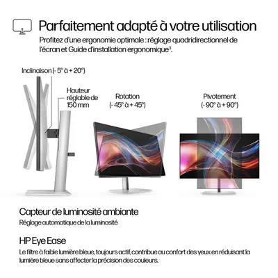 Écran QHD Thunderbolt 4 HP Series 7 Pro 27 pouces - 727pu - Ecran Ordinateur - visuel 10