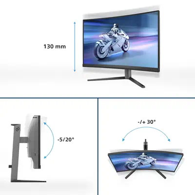 Philips Evnia 5000 27M2C5200W/00 écran plat de PC 68,6 cm (27") 1920 x 1080 pixels Full HD LCD Noir - Ecran Ordinateur - visuel 4