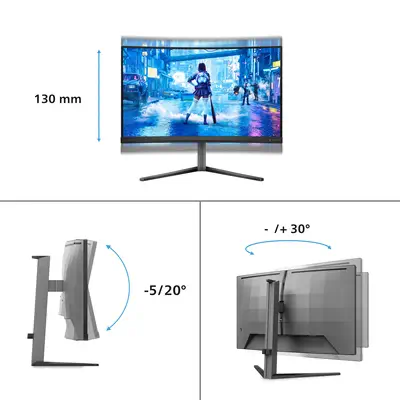 Philips Evnia 5000 27M2C5200W/00 écran plat de PC 68,6 cm (27") 1920 x 1080 pixels Full HD LCD Gris - Ecran Ordinateur - visuel 3