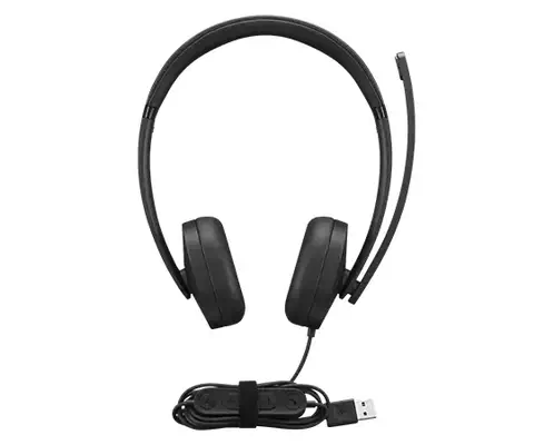 Lenovo 4XD1P83425 écouteur/casque Avec fil Arceau Appels/Musique USB Type-A Noir - Casque Micro - visuel 1