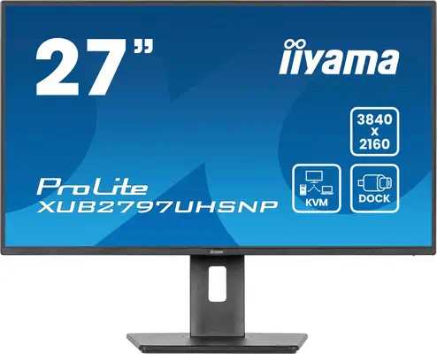 iiyama ProLite XUB2797UHSNP-B1 écran plat de PC 68,6 cm (27") 3840 x 2160 pixels 4K Ultra HD LED Noi - Ecran Ordinateur - visuel 2