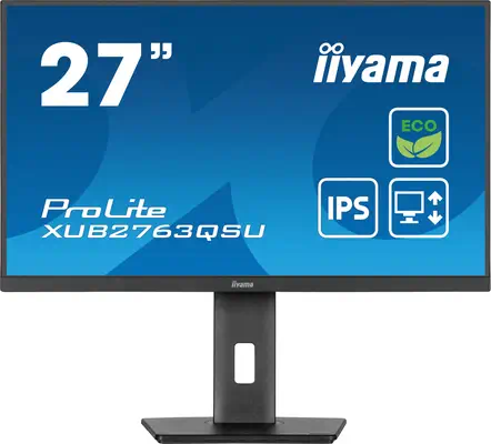iiyama ProLite XUB2763QSU-B1 écran plat de PC 68,6 cm (27") 2560 x 1440 pixels Full HD LED Noir - Ecran Ordinateur - visuel 1